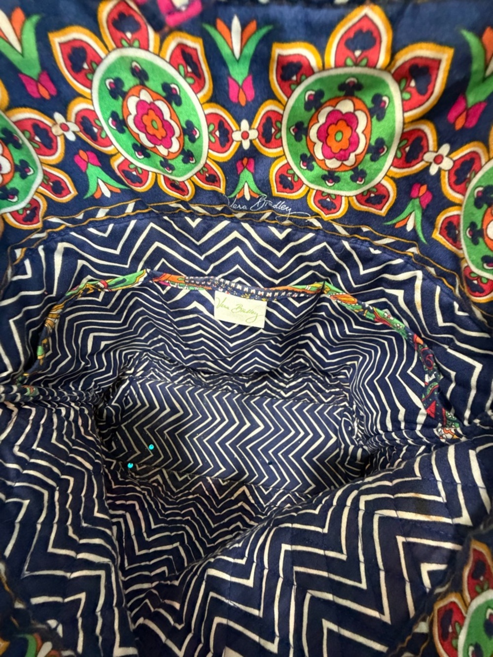 Vera Bradley Bright Paisley Quilted Tote in Multicolor - Picture 2 of 3
